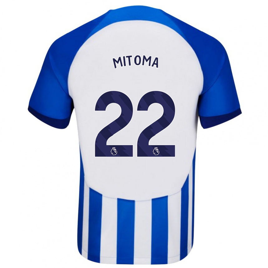 Enfant Football Maillot Kaoru Mitoma #22 Bleu Tenues Domicile 2023/24 Canada