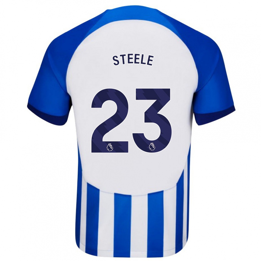 Kids Football Jason Steele #23 Blue Home Jersey 2023/24 T-Shirt Canada