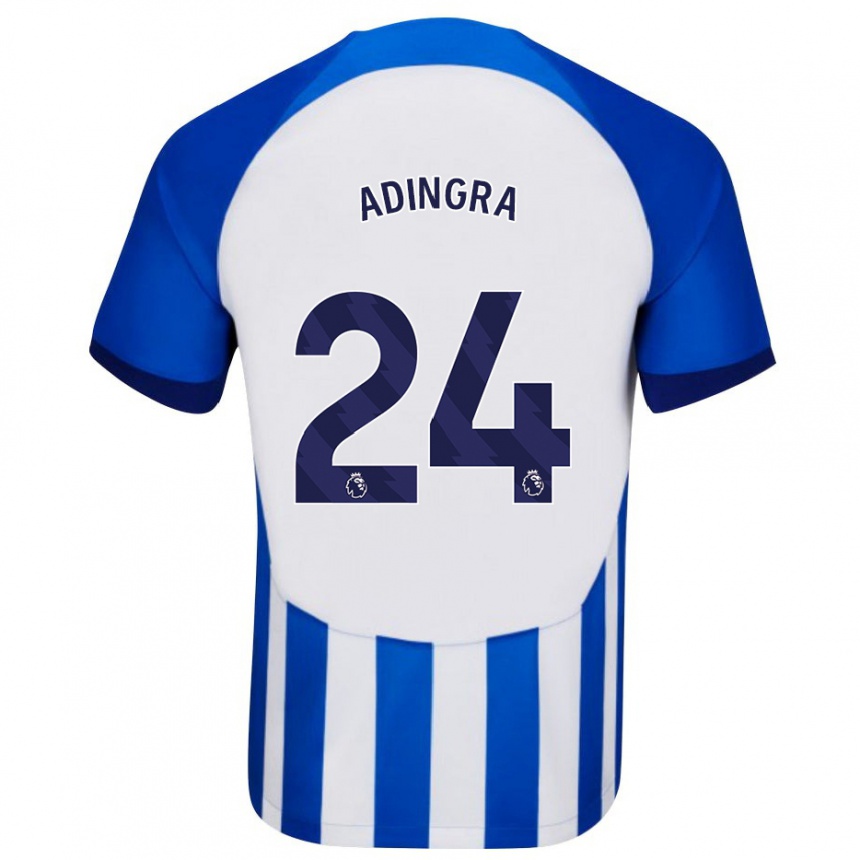 Kids Football Simon Adingra #24 Blue Home Jersey 2023/24 T-Shirt Canada