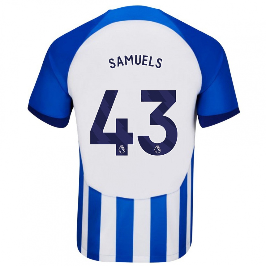 Kids Football Imari Samuels #43 Blue Home Jersey 2023/24 T-Shirt Canada