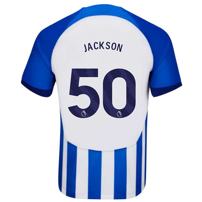 Kids Football Ben Jackson #50 Blue Home Jersey 2023/24 T-Shirt Canada