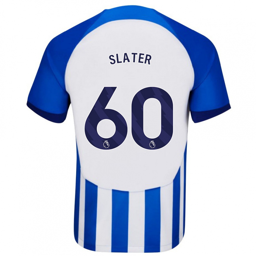 Kids Football Jacob Slater #60 Blue Home Jersey 2023/24 T-Shirt Canada