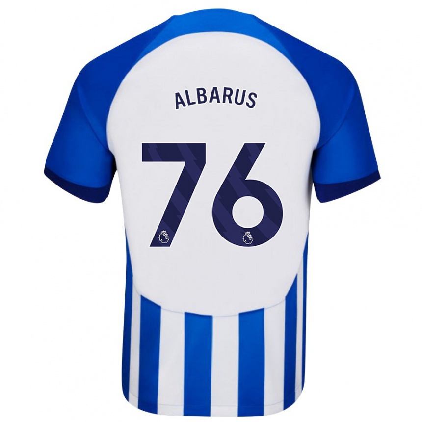 Kids Football Zane Albarus #76 Blue Home Jersey 2023/24 T-Shirt Canada