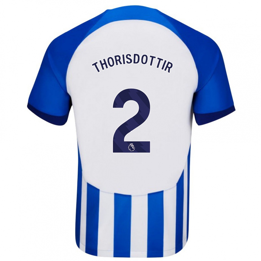 Enfant Football Maillot Maria Thorisdottir #2 Bleu Tenues Domicile 2023/24 Canada