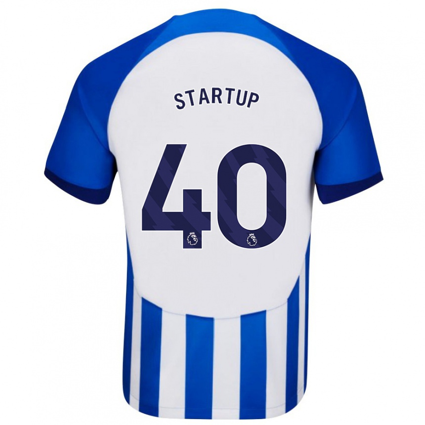 Kids Football Katie Startup #40 Blue Home Jersey 2023/24 T-Shirt Canada