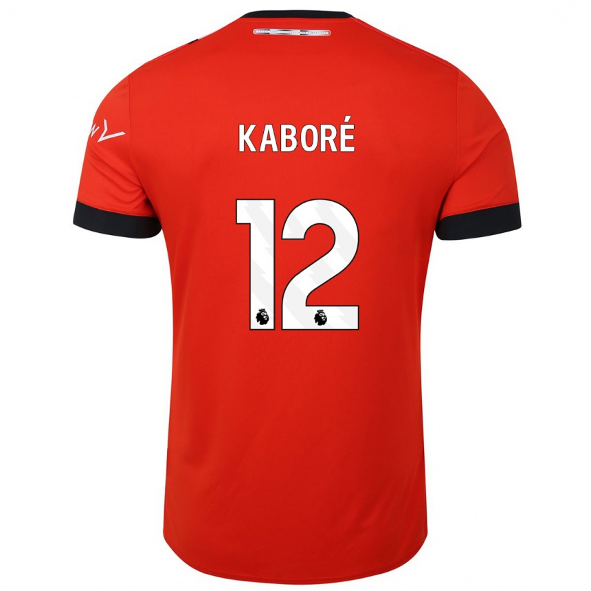 Kids Football Issa Kabore #12 Red Home Jersey 2023/24 T-Shirt Canada