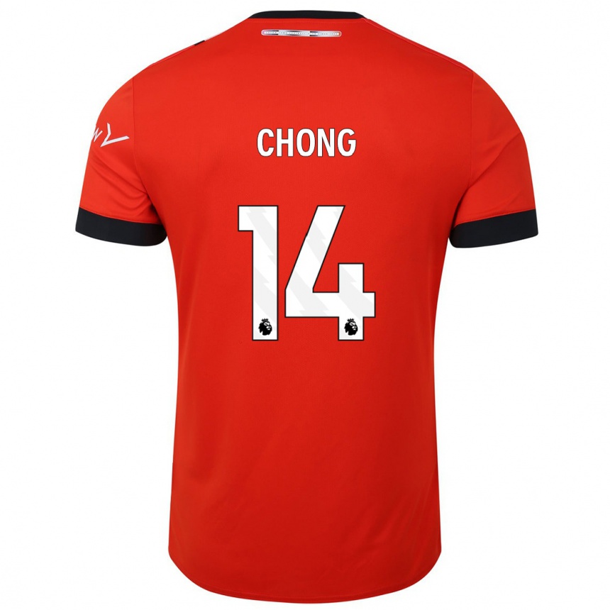 Kids Football Tahith Chong #14 Red Home Jersey 2023/24 T-Shirt Canada