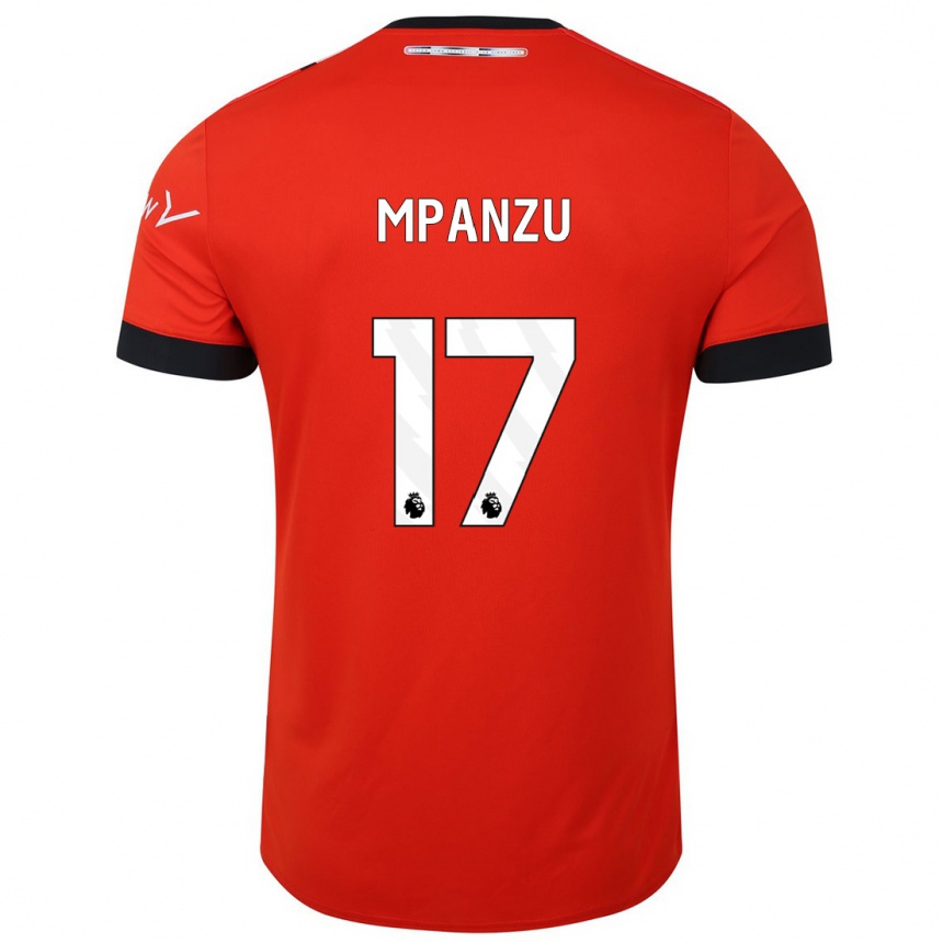 Kids Football Pelly Ruddock Mpanzu #17 Red Home Jersey 2023/24 T-Shirt Canada