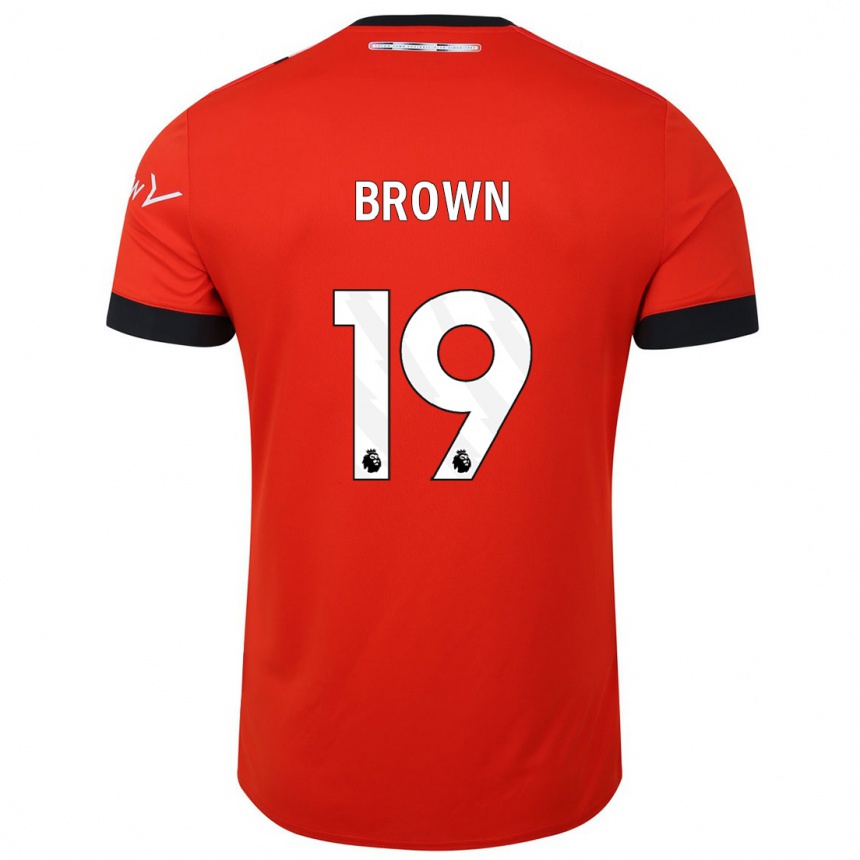 Kids Football Jacob Brown #19 Red Home Jersey 2023/24 T-Shirt Canada