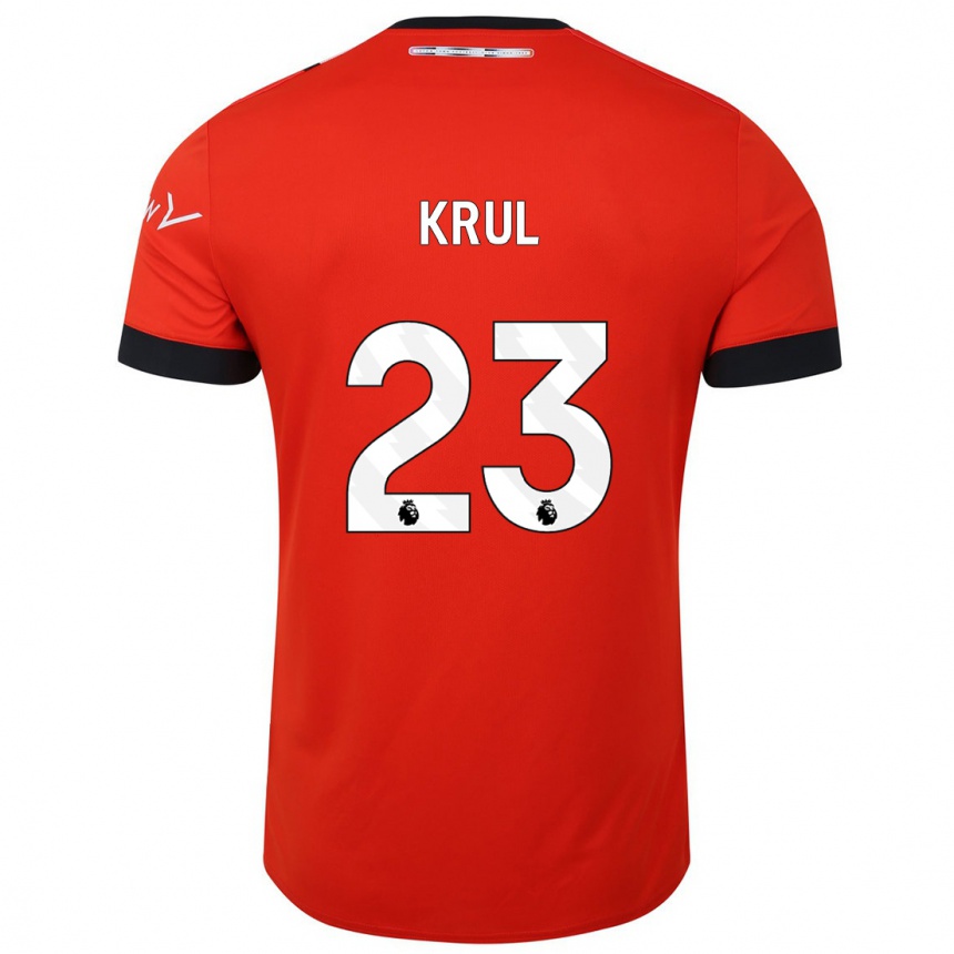 Enfant Football Maillot Tim Krul #23 Rouge Tenues Domicile 2023/24 Canada