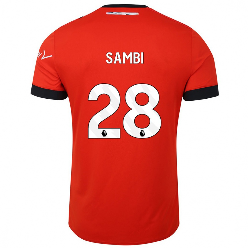 Kids Football Albert Sambi Lokonga #28 Red Home Jersey 2023/24 T-Shirt Canada