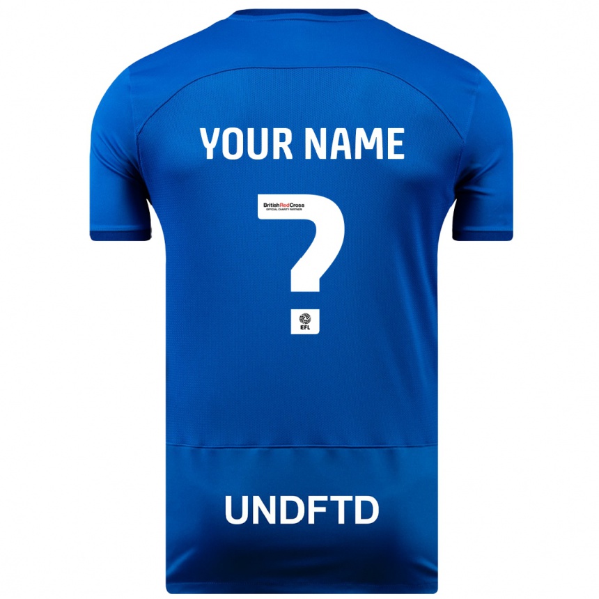 Kids Football Your Name #0 Blue Home Jersey 2023/24 T-Shirt Canada