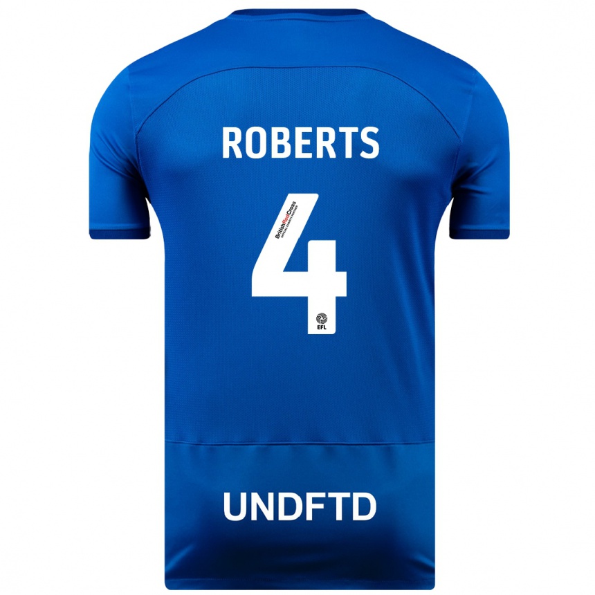 Enfant Football Maillot Marc Roberts #4 Bleu Tenues Domicile 2023/24 Canada