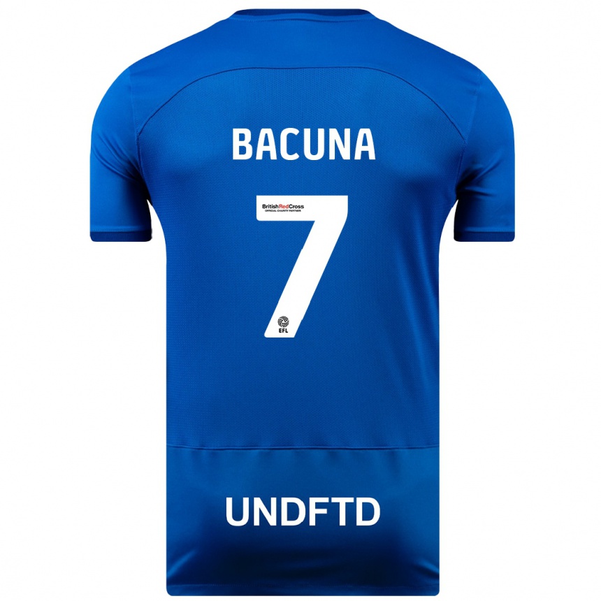 Kids Football Juninho Bacuna #7 Blue Home Jersey 2023/24 T-Shirt Canada