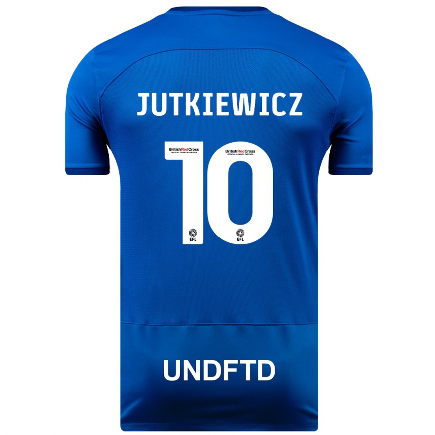 Enfant Football Maillot Lukas Jutkiewicz #10 Bleu Tenues Domicile 2023/24 Canada