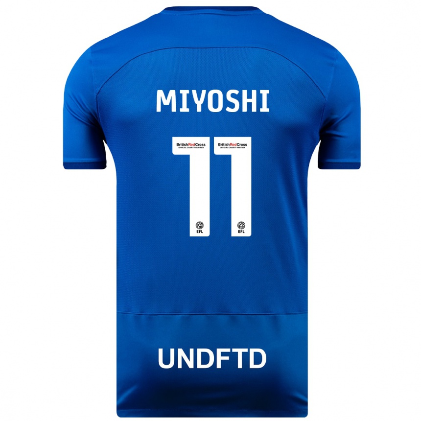 Kids Football Koji Miyoshi #11 Blue Home Jersey 2023/24 T-Shirt Canada