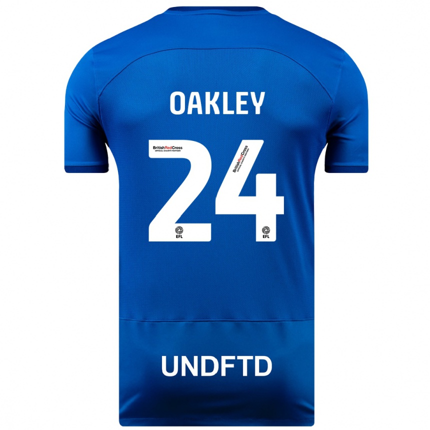 Kids Football Marcel Oakley #24 Blue Home Jersey 2023/24 T-Shirt Canada