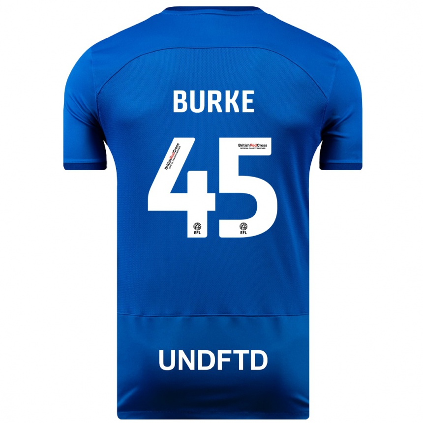 Kids Football Oliver Burke #45 Blue Home Jersey 2023/24 T-Shirt Canada