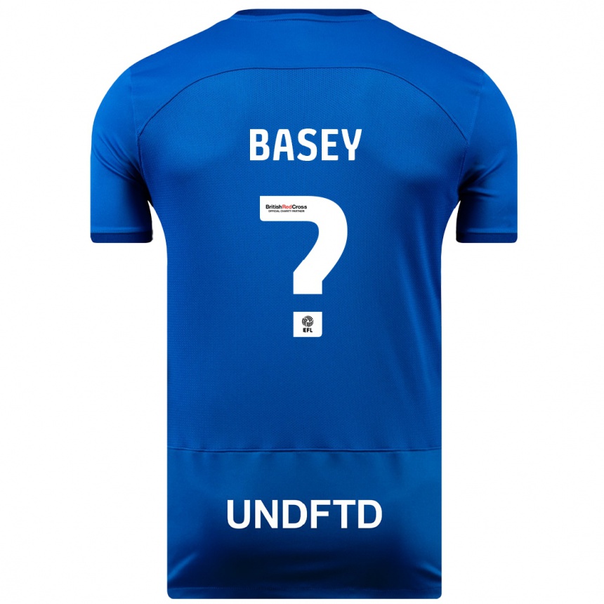 Kids Football Oliver Basey #0 Blue Home Jersey 2023/24 T-Shirt Canada