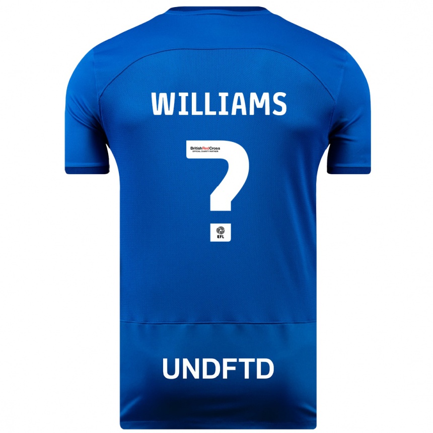 Kids Football Pharell Williams #0 Blue Home Jersey 2023/24 T-Shirt Canada