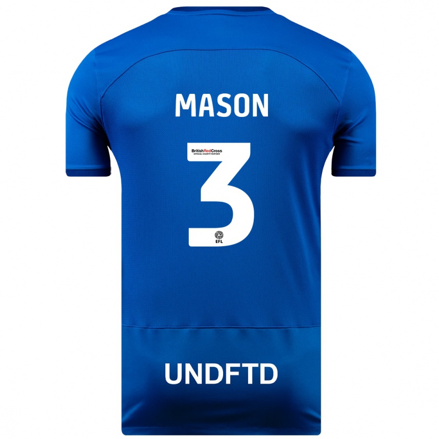 Kids Football Ellie Mason #3 Blue Home Jersey 2023/24 T-Shirt Canada