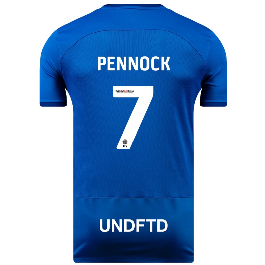 Kids Football Jade Pennock #7 Blue Home Jersey 2023/24 T-Shirt Canada