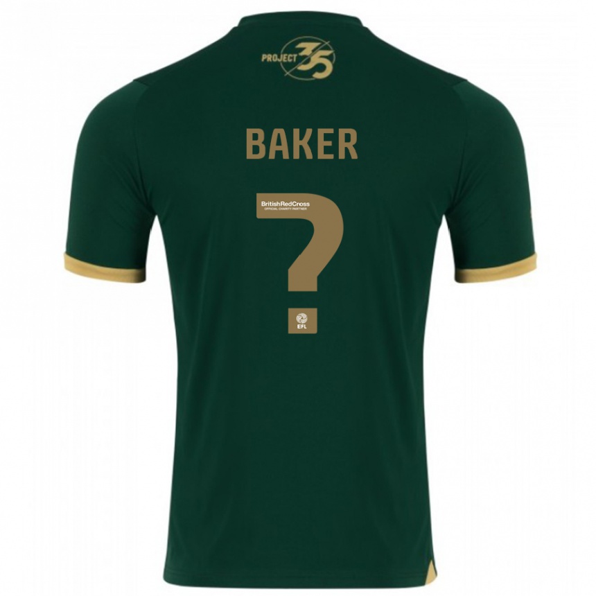 Kids Football Zak Baker #0 Green Home Jersey 2023/24 T-Shirt Canada