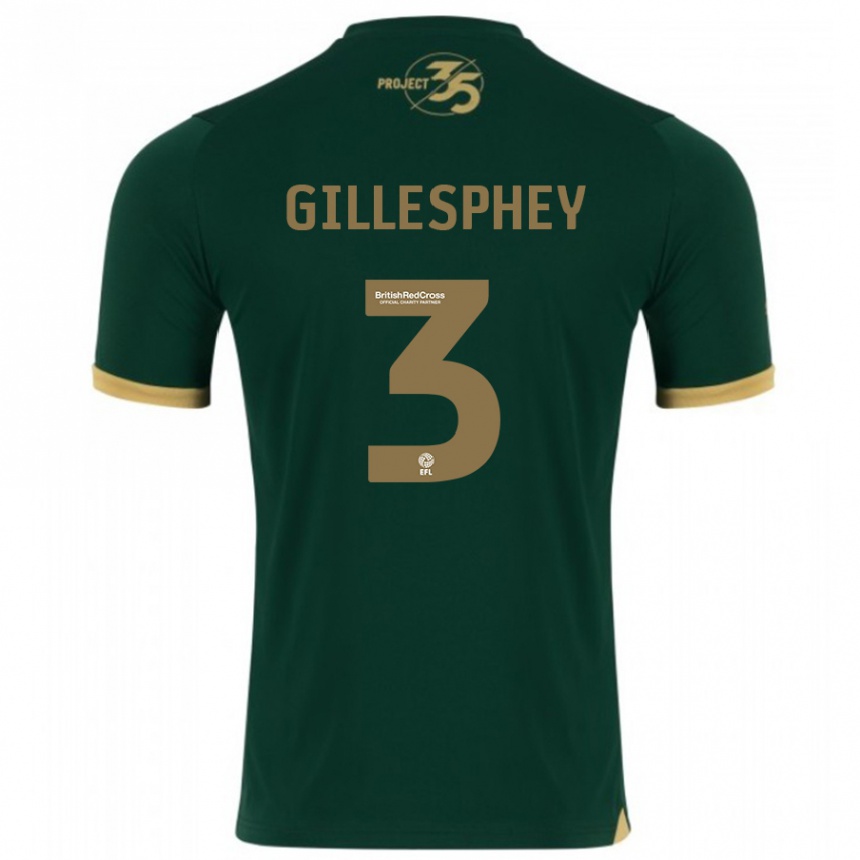 Enfant Football Maillot Macaulay Gillesphey #3 Vert Tenues Domicile 2023/24 Canada