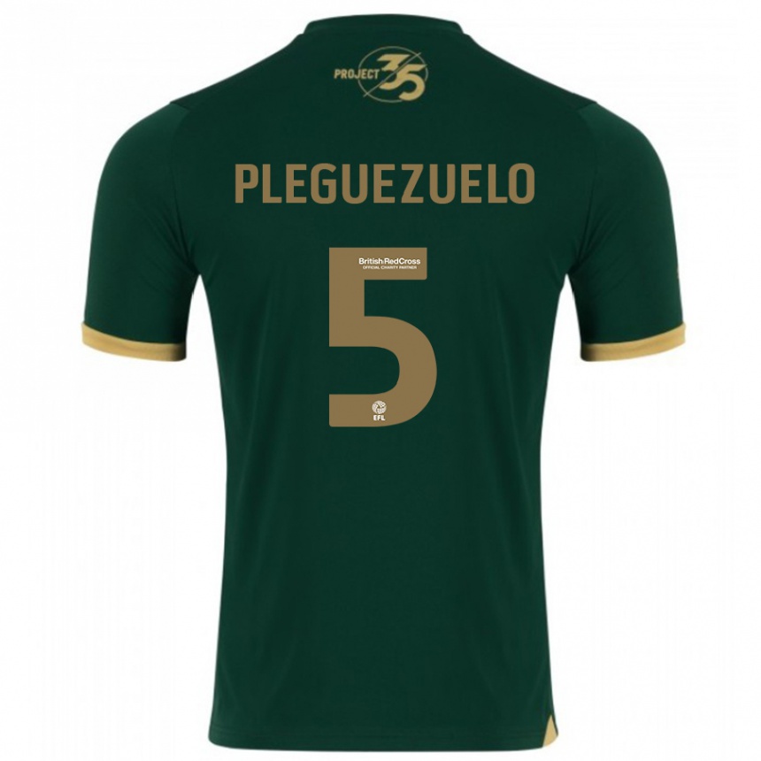 Kids Football Julio Pleguezuelo #5 Green Home Jersey 2023/24 T-Shirt Canada