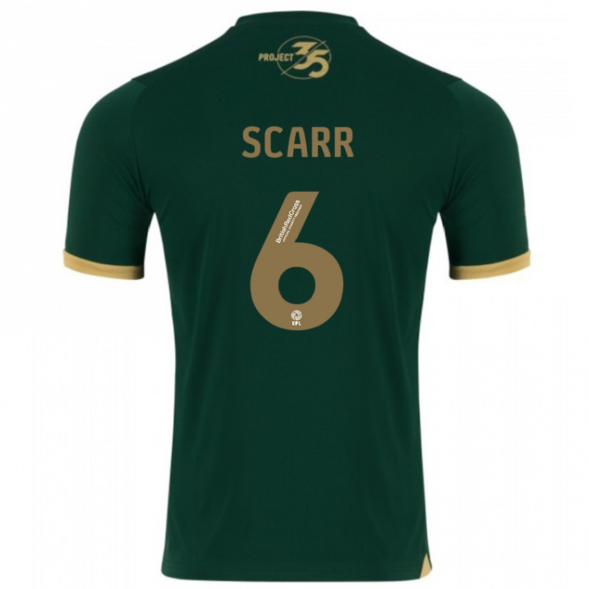 Kids Football Dan Scarr #6 Green Home Jersey 2023/24 T-Shirt Canada