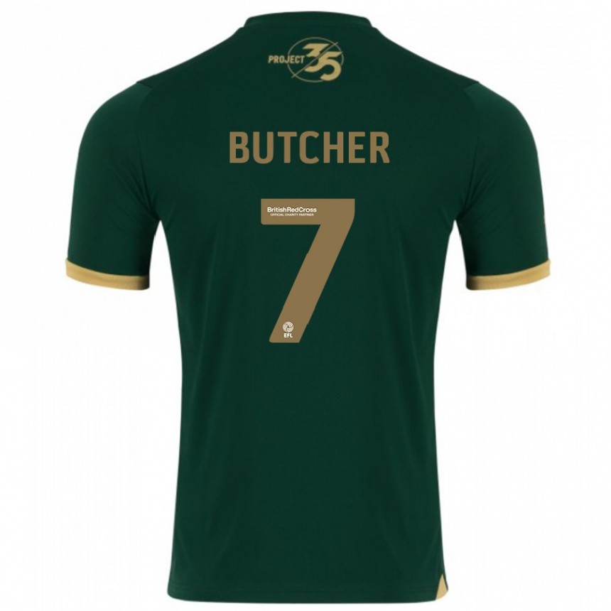 Kids Football Matt Butcher #7 Green Home Jersey 2023/24 T-Shirt Canada