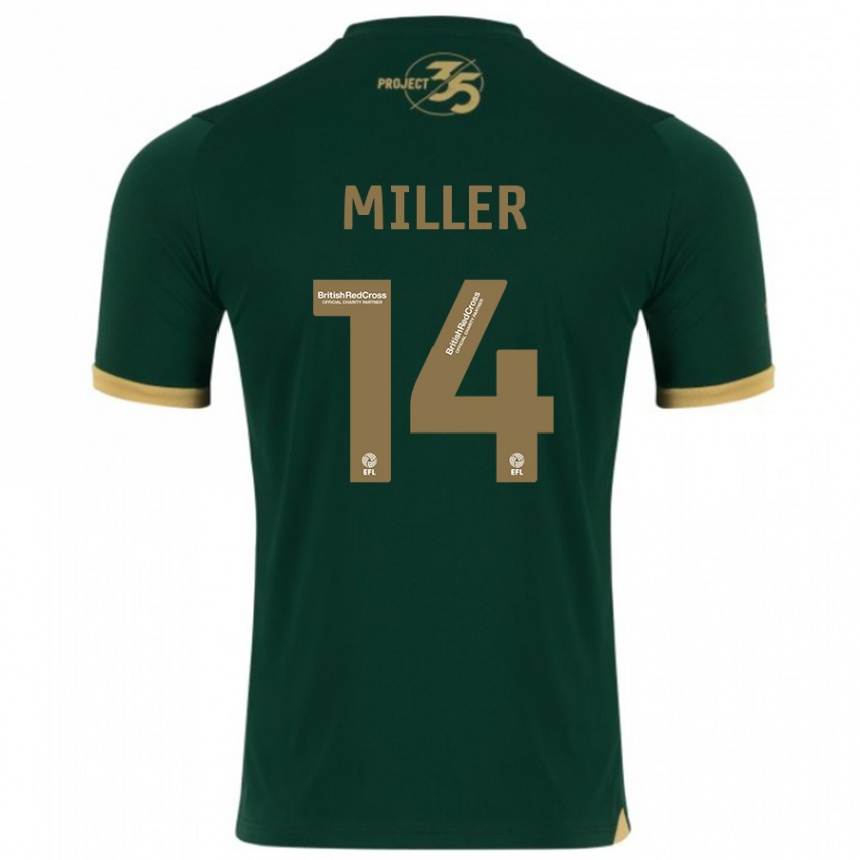 Kids Football Mickel Miller #14 Green Home Jersey 2023/24 T-Shirt Canada