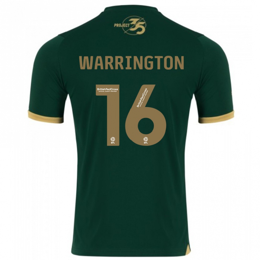 Kids Football Lewis Warrington #16 Green Home Jersey 2023/24 T-Shirt Canada