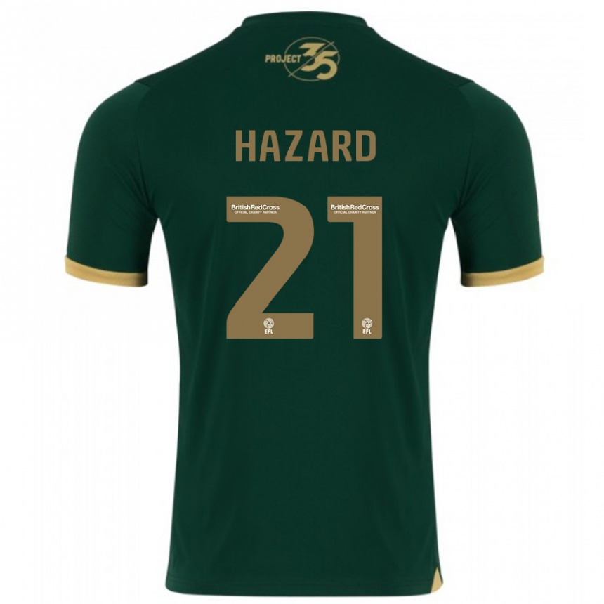 Kids Football Conor Hazard #21 Green Home Jersey 2023/24 T-Shirt Canada