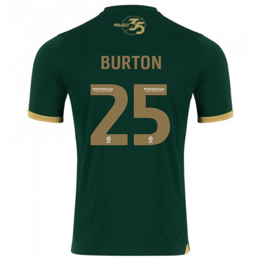 Kids Football Callum Burton #25 Green Home Jersey 2023/24 T-Shirt Canada