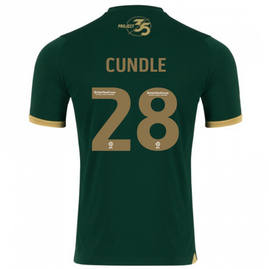 Enfant Football Maillot Luke Cundle #28 Vert Tenues Domicile 2023/24 Canada