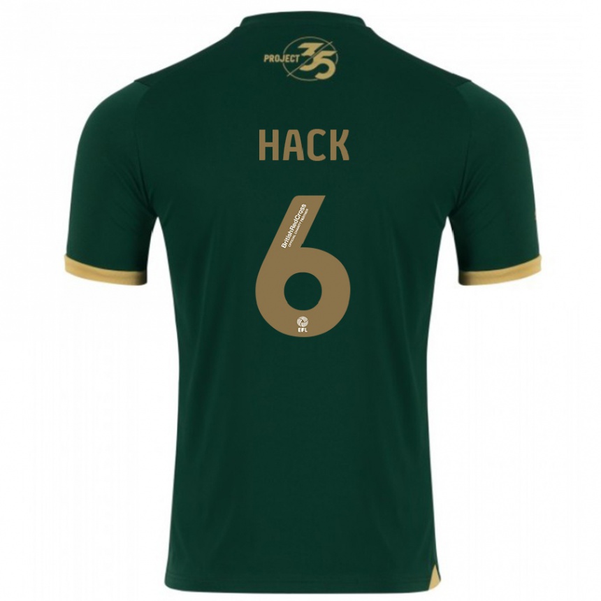 Enfant Football Maillot Lucy Hack #6 Vert Tenues Domicile 2023/24 Canada