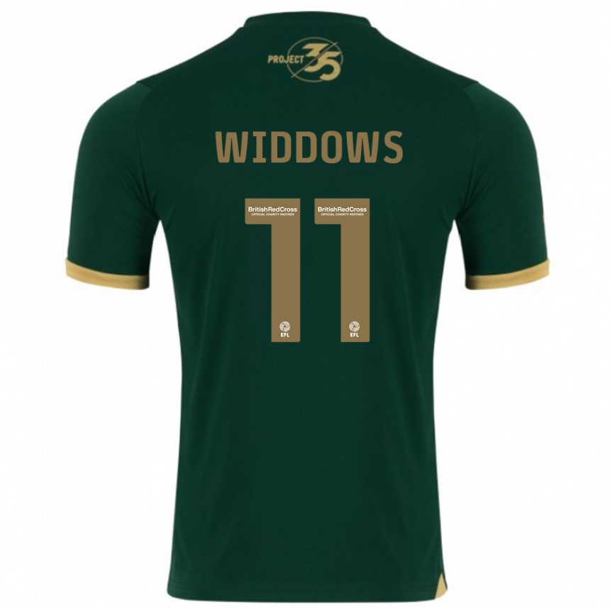 Kids Football Jade Widdows #11 Green Home Jersey 2023/24 T-Shirt Canada