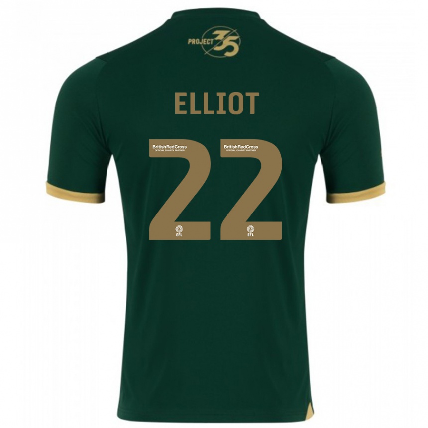 Kids Football Emily Elliot #22 Green Home Jersey 2023/24 T-Shirt Canada