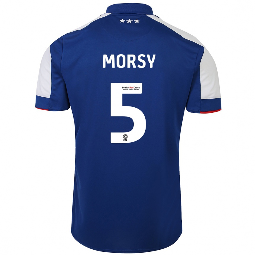 Kids Football Samy Morsy #5 Blue Home Jersey 2023/24 T-Shirt Canada