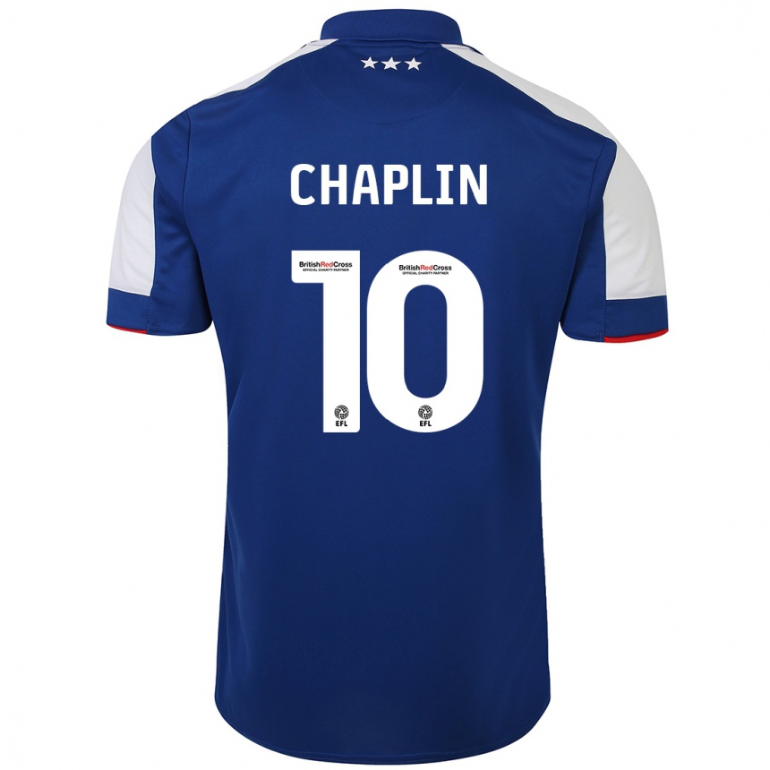 Kids Football Conor Chaplin #10 Blue Home Jersey 2023/24 T-Shirt Canada