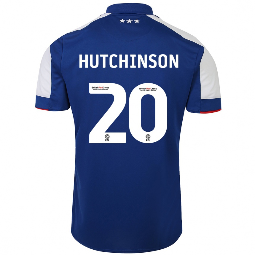 Enfant Football Maillot Omari Hutchinson #20 Bleu Tenues Domicile 2023/24 Canada