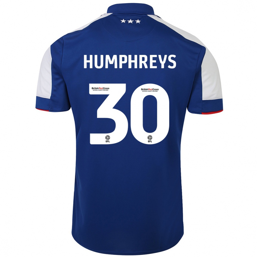 Enfant Football Maillot Cameron Humphreys #30 Bleu Tenues Domicile 2023/24 Canada