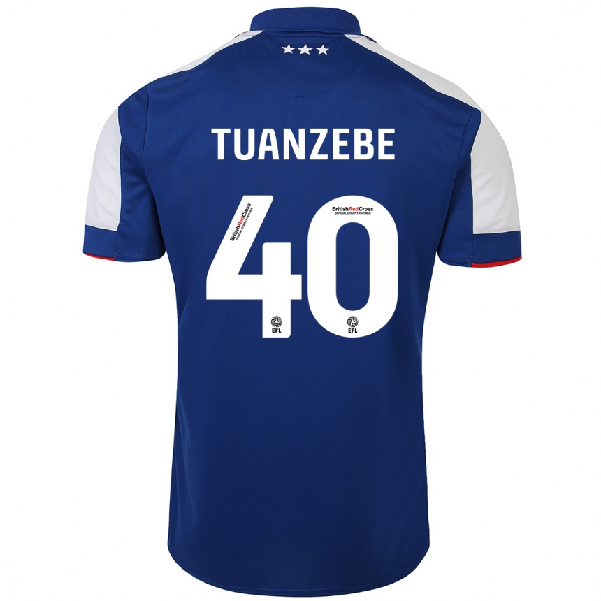 Enfant Football Maillot Axel Tuanzebe #40 Bleu Tenues Domicile 2023/24 Canada