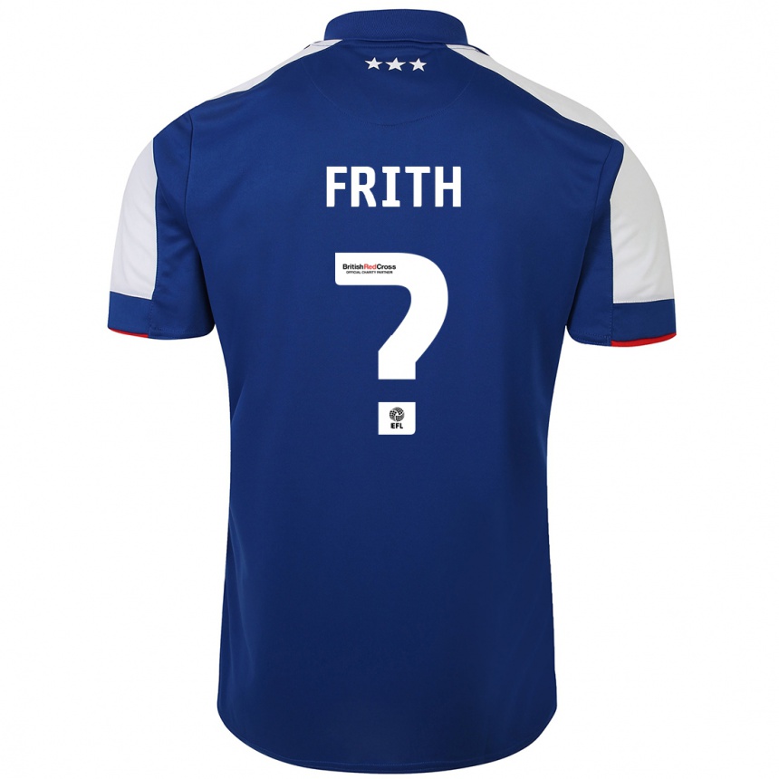 Kids Football Callum Frith #0 Blue Home Jersey 2023/24 T-Shirt Canada