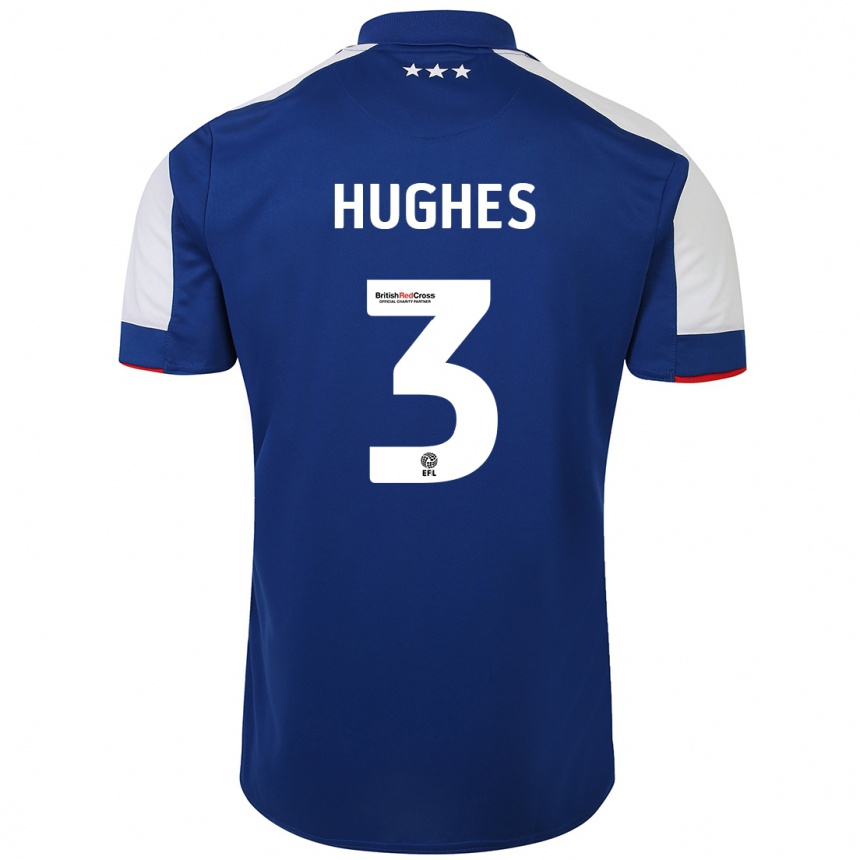 Enfant Football Maillot Summer Hughes #3 Bleu Tenues Domicile 2023/24 Canada