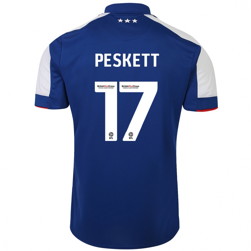 Enfant Football Maillot Sophie Peskett #17 Bleu Tenues Domicile 2023/24 Canada