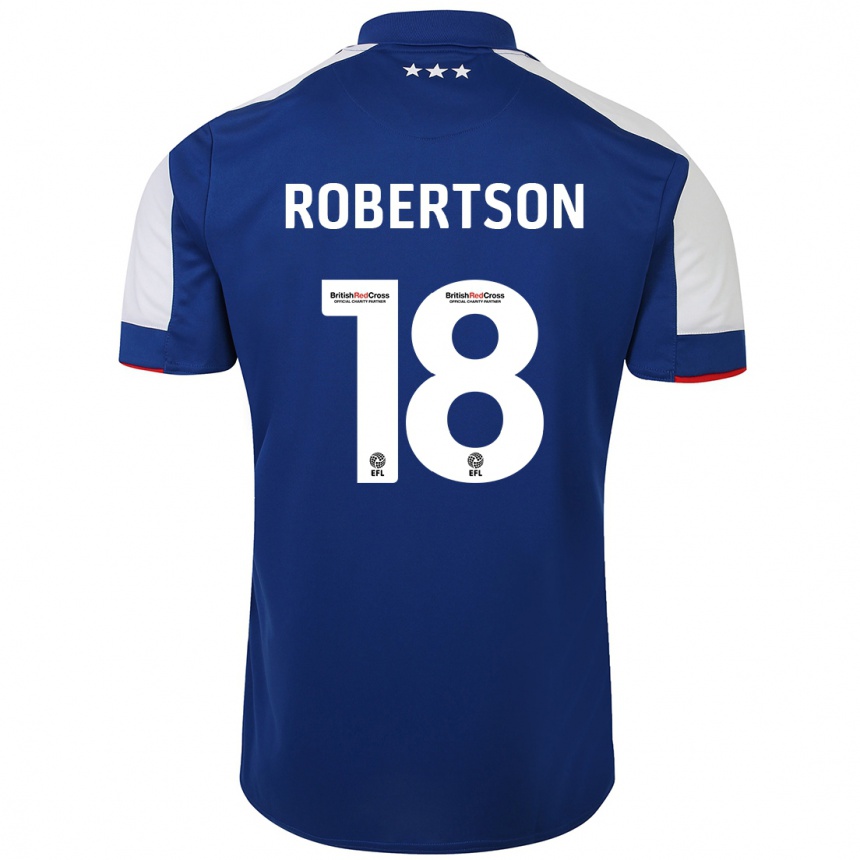 Enfant Football Maillot Kyra Robertson #18 Bleu Tenues Domicile 2023/24 Canada