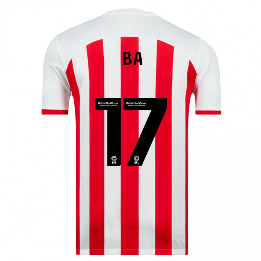 Kids Football Abdoullah Ba #17 White Home Jersey 2023/24 T-Shirt Canada