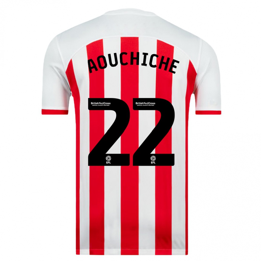 Kids Football Adil Aouchiche #22 White Home Jersey 2023/24 T-Shirt Canada